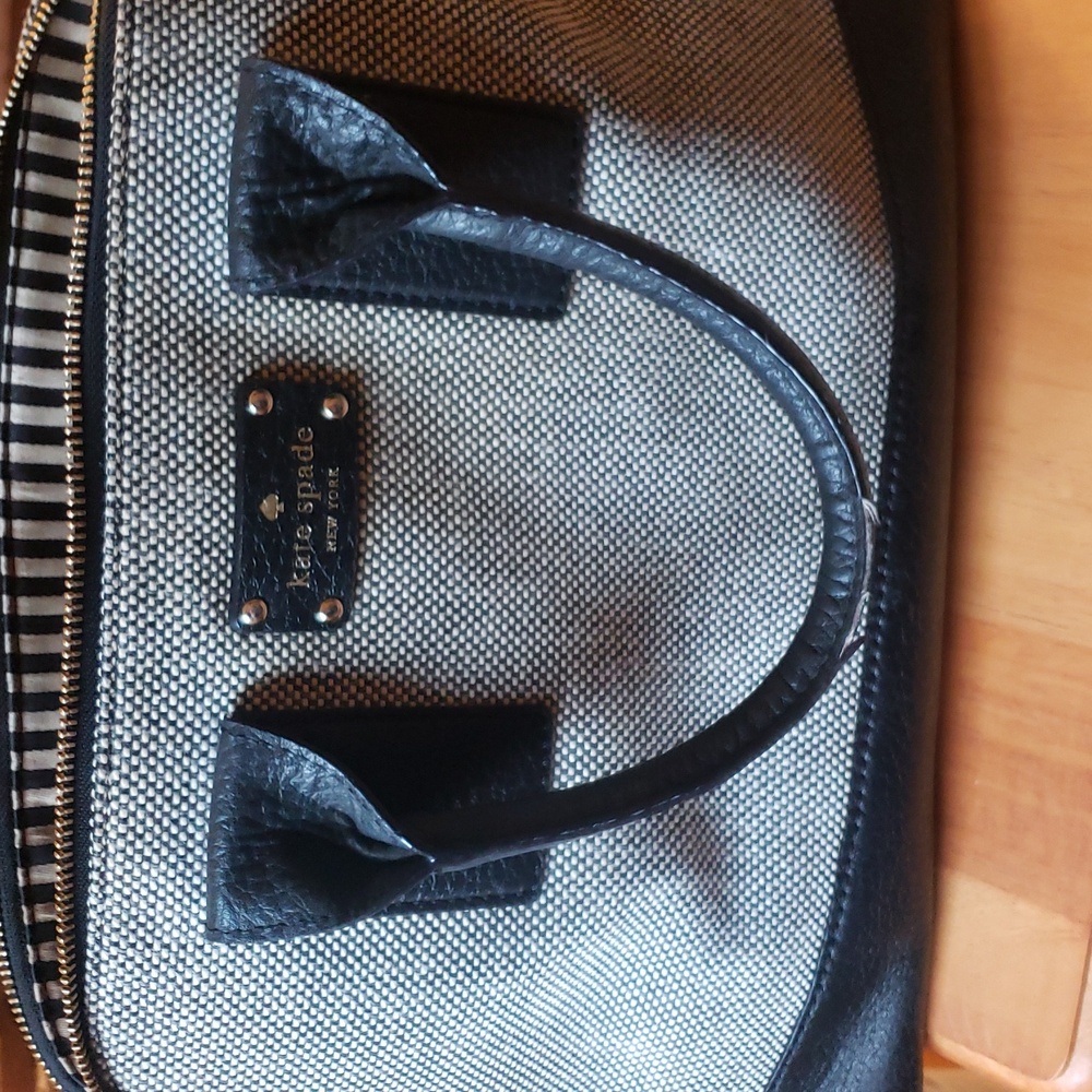 Kate Spade Black and Cream Satchel Bag
